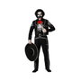 Disfraz Día de Muertos Chaqueta Negra con Calavera y Pantalón para Hombre Adulto Talla XL