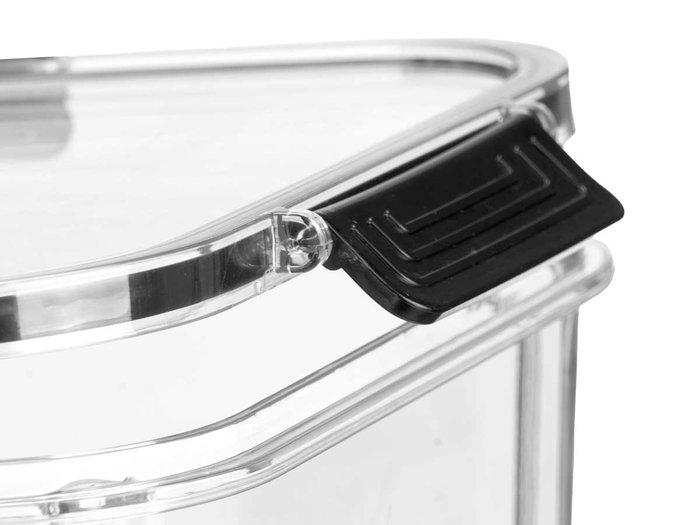 LEKNES Fiambrera Divisoria Hermética Negra 3,3L 27x10x20 cm (Set de 12)