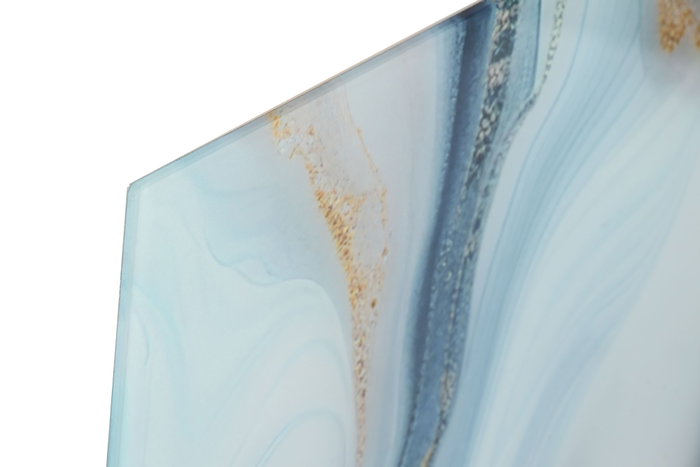 DKD Home Decor 2c25 Cuadro Glass Art Item Home Azul Dorado 150 x 100 x 0.4 cm