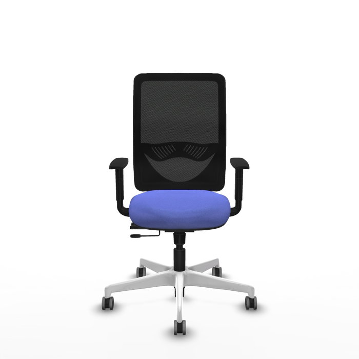 PIQUERAS Y CRESPO Silla de oficina Zulema con mecanismo Sincro/Traslack, Azul claro y Negro