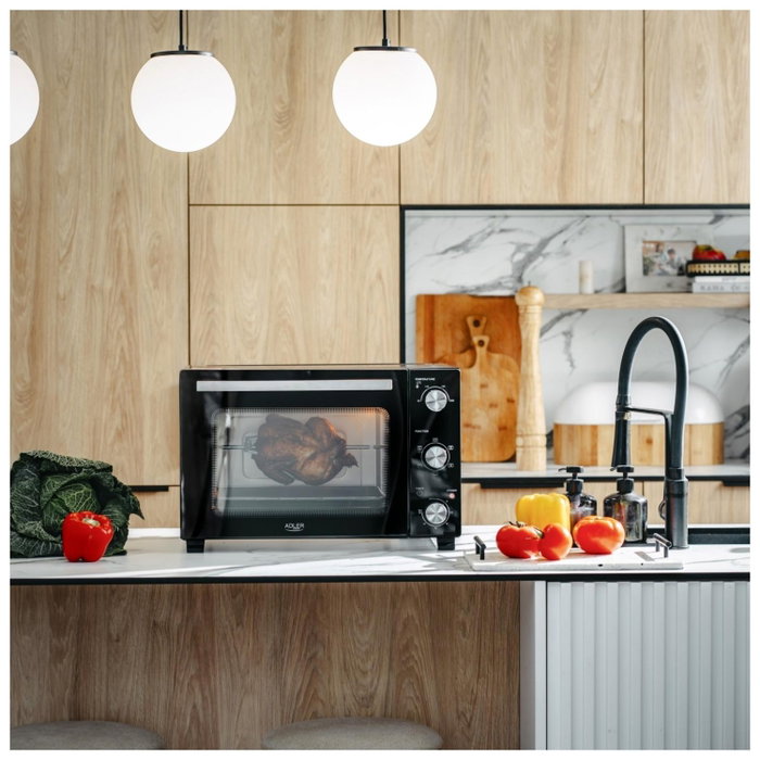 Adler AD 6026 Horno Eléctrico de 48 L, 1800 W, Negro Adler AD 6026 Horno Eléctrico de 48 L, 1800 W, Negro
