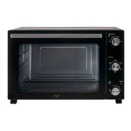 Adler Ad 6026 Horno Eléctrico 48 L 1800W, Acero Inoxidable Negro, Convección y Asador, Temperatura 90-230°C, Temporizador 60 min, 5 Modos de Horneado, Con Rejilla y Bandeja