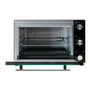 Adler Ad 6026 Horno Eléctrico 48 L 1800W, Acero Inoxidable Negro, Convección y Asador, Temperatura 90-230°C, Temporizador 60 min, 5 Modos de Horneado, Con Rejilla y Bandeja