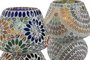 DKD Home Decor Lámpara de Sobremesa de Cristal Mandala Multicolor