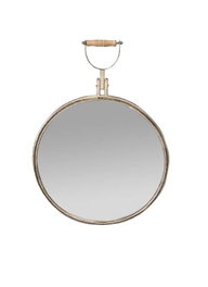 DKD Home Decor Espejo de Metal Envejecido Blanco 59x78 cm