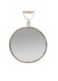 DKD Home Decor Espejo de Metal Envejecido Blanco 59x78 cm