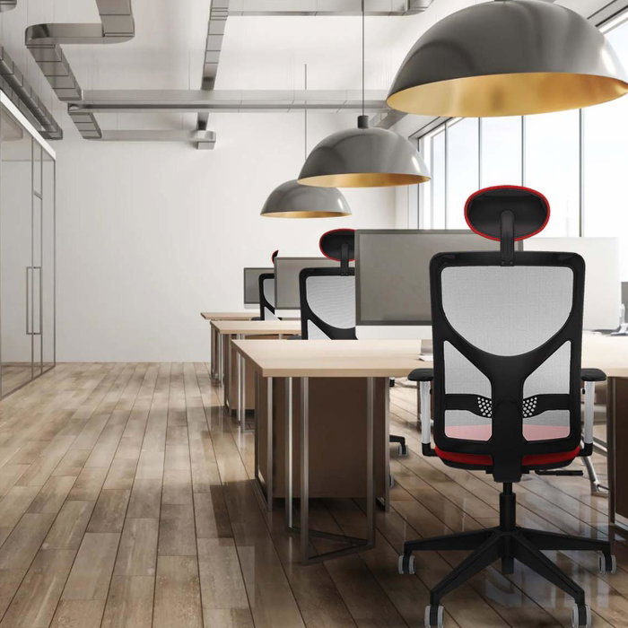 PIQUERAS Y CRESPO Silla de oficina Motilla Azul marino y Blanco