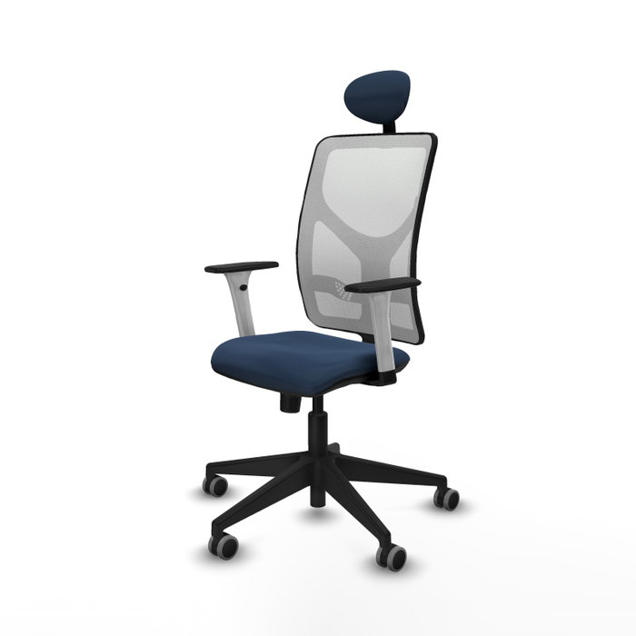 PIQUERAS Y CRESPO Silla de oficina Motilla Azul marino y Blanco