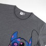 Camiseta de Manga Corta Mujer Stitch Gris oscuro Gris XL
