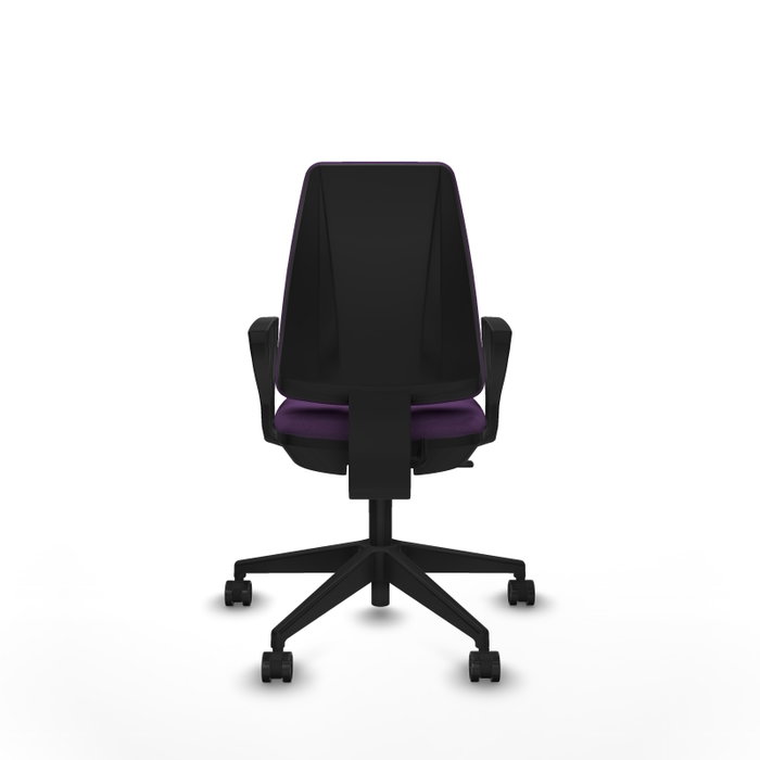 PIQUERAS Y CRESPO Silla de oficina Elche Morada con brazos fijos