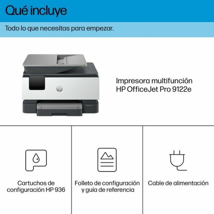 HP Officejet Pro 9120e All-in-One Gris Cemento, Multifunción 4 en 1 con ADF y Dúplex