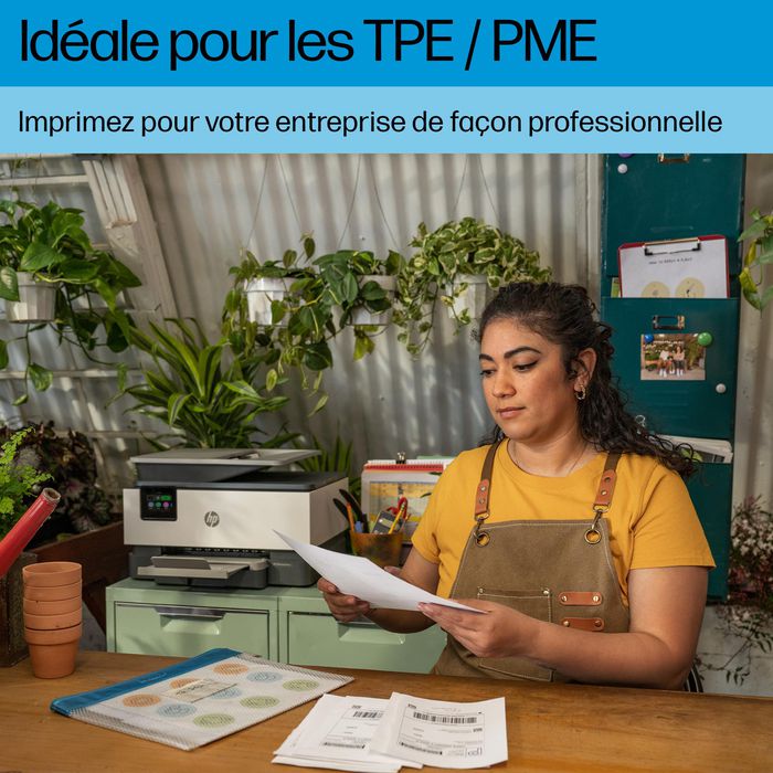 HP Officejet Pro 9120e All-in-One Gris Cemento, Multifunción 4 en 1 con ADF y Dúplex