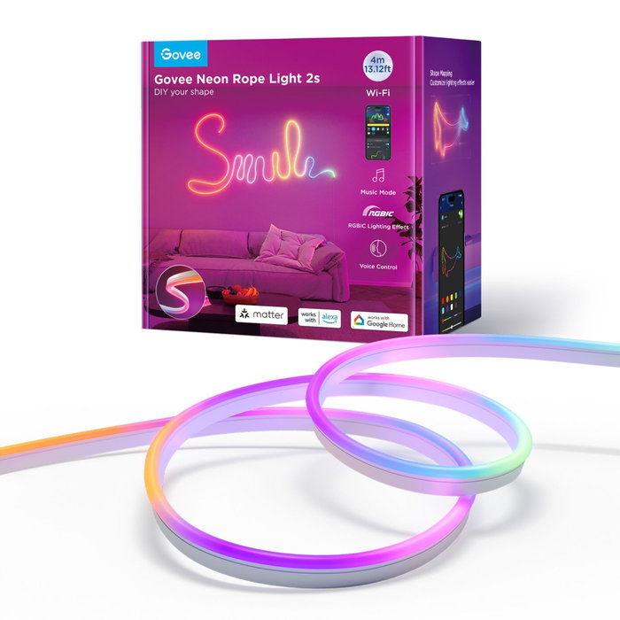 Govee Neon Rope Light 4m Blanco, Compatible con Matter Govee Neon Rope Light 4m Blanco, Compatible con Matter