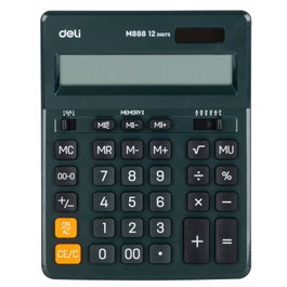 Deli Calculadora de sobremesa EM888F 12 dígitos verde oscuro