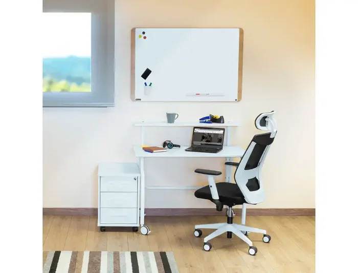 Rocada Silla de Oficina con Brazos Regulables, Respaldo Malla y Tapizado Ignífugo, Color Negro Rocada Silla de Oficina con Brazos Regulables, Respaldo Malla y Tapizado Ignífugo, Color Negro