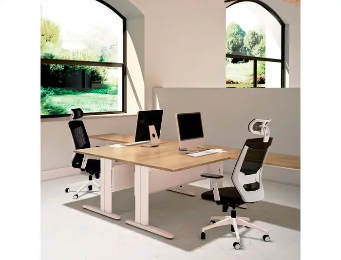 Rocada Silla de Oficina con Brazos Regulables, Respaldo Malla y Tapizado Ignífugo, Color Negro Rocada Silla de Oficina con Brazos Regulables, Respaldo Malla y Tapizado Ignífugo, Color Negro