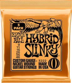 ERNIEBALL Juego Eléctrica Slinky Hybrid 9-46 Tripack (3)