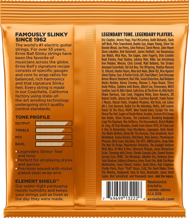 ERNIEBALL Juego Eléctrica Slinky Hybrid 9-46 Tripack (3)