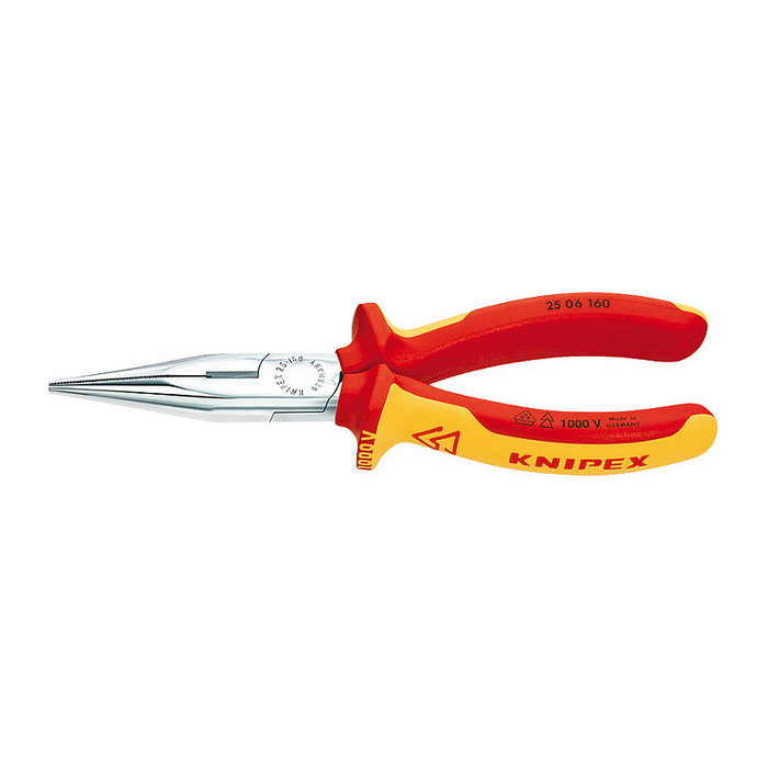 Knipex Alicates de punta redondeada con filos de corte cromados