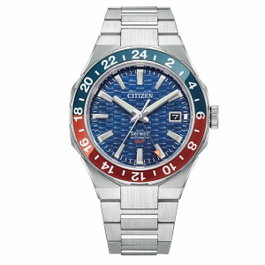 Citizen NB6030-59L con esfera azul y correa gris