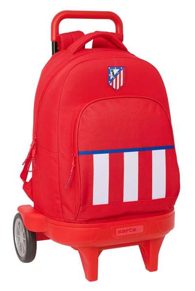 Safta Mochila grande con ruedas Compact Evolution extraíble del Atlético de Madrid Safta Mochila grande con ruedas Compact Evolution extraíble del Atlético de Madrid