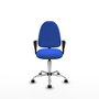 PIQUERAS Y CRESPO Silla de oficina Aýna Azul con Base Cromada