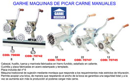 Garhe Máquina Picar Carne Manual Nº 5