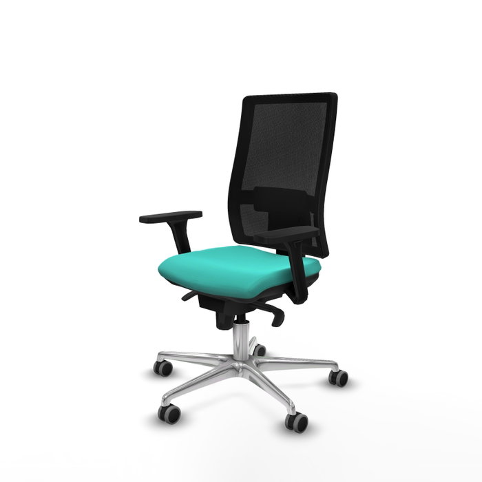PIQUERAS Y CRESPO Silla de oficina Horna con mecanismo Sincro, Turquesa y Negro PIQUERAS Y CRESPO Silla de oficina Horna con mecanismo Sincro, Turquesa y Negro