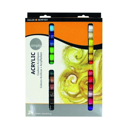 DALER ROWNEY Set de 24 Pinturas Acrílicas de 12 ml DALER ROWNEY Set de 24 Pinturas Acrílicas de 12 ml