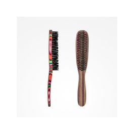 Bifull Cepillo Rectangular Striped Wood Purple Púa Plástico