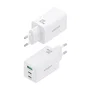 Aisens Cargador GaN 65W con 2xUSB-C y 1xUSB-A, Blanco