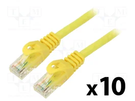 LANBERG Patch cord Cat 5e U/UTP 0,5m amarillo