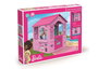 Casa barbie vacaciones felices con adhesivas para decorar y hueco para mascotas 84x103x104 cm
