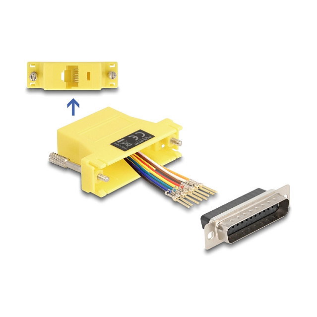 DeLOCK 67116 Adaptador D-Sub 25 Pin a RJ45, Amarillo DeLOCK 67116 Adaptador D-Sub 25 Pin a RJ45, Amarillo