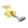 DeLOCK 67116 Adaptador D-Sub 25 Pin a RJ45, Amarillo