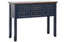 DKD Home Decor Paris 2023 Consola Mediterraneo Azul Marino Marron 103x80x35 cm Paulownia