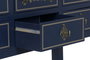 DKD Home Decor Paris 2023 Consola Mediterraneo Azul Marino Marron 103x80x35 cm Paulownia