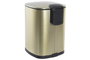 DKD Home Decor Papelera Metálica 3L Mate Dorado
