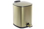 DKD Home Decor Papelera Metálica 3L Mate Dorado