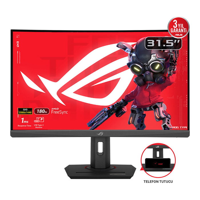 ASUS ROG Strix XG32WCS Monitor Gaming Curvo 80 cm (31.5") WQHD 2560x1440 180Hz 1ms AMD FreeSync HDR10 ASUS ROG Strix XG32WCS Monitor Gaming Curvo 80 cm (31.5") WQHD 2560x1440 180Hz 1ms AMD FreeSync HDR10