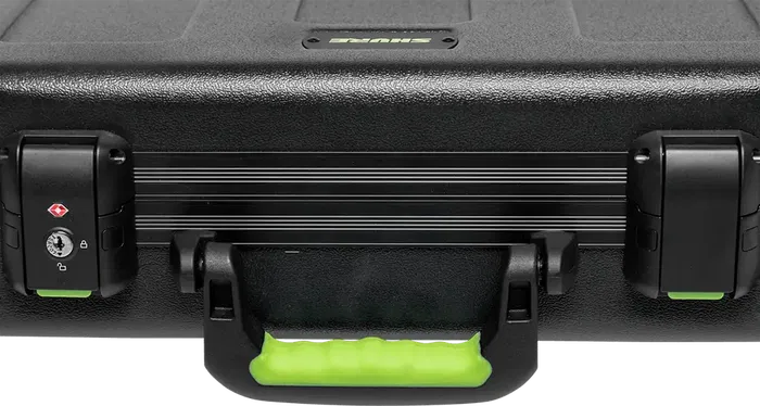 SBG Estuche de Transporte de Polietileno para 6 Micrófonos Inalámbricos con Espacio para Pilas, Cierre TSA