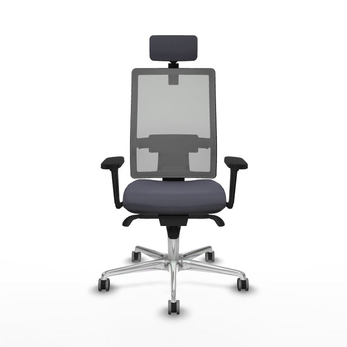 PIQUERAS Y CRESPO Silla de oficina Horna con mecanismo Sincro, Gris