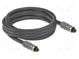 DeLOCK Cable óptico TOSLINK macho a macho de 3 m Antracita