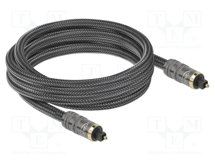 DeLOCK Cable óptico TOSLINK macho a macho de 3 m Antracita DeLOCK Cable óptico TOSLINK macho a macho de 3 m Antracita