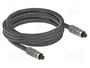 DeLOCK Cable óptico TOSLINK macho a macho de 3 m Antracita