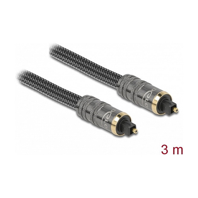 DeLOCK Cable TOSLINK Macho a Macho 3 m Antracita