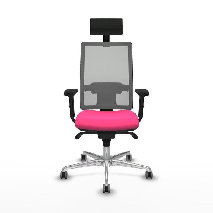 PIQUERAS Y CRESPO Silla de oficina Horna Rosa y Gris con mecanismo Sincro PIQUERAS Y CRESPO Silla de oficina Horna Rosa y Gris con mecanismo Sincro