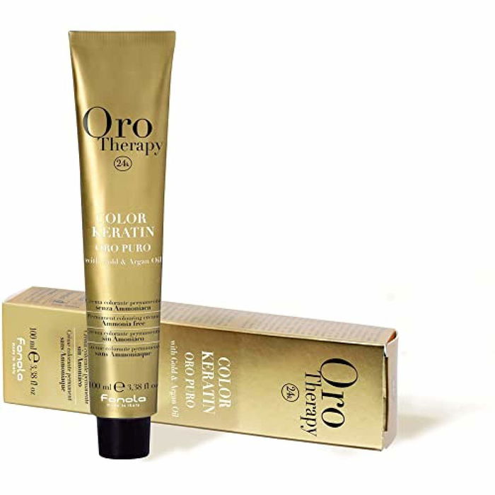 24k Oro Puro, Sin amoníaco, Tinte permanente para el cabello, 5.6 Light Brown Red, 100 ml