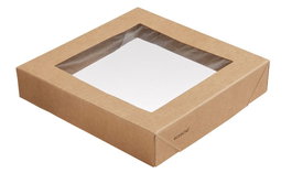 Duni Tapa Viking Blo 188106 Marrón para Cubiertos de Un Solo Uso, 140x140x29 mm, Capacidad 120 cl