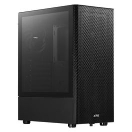 ADATA XPG VALOR MESH Torre PC ATX Mid Tower Negra, Panel de Vidrio Templado, 3 Ventiladores ARGB Frontales 120mm Preinstalados, Soporte para ATX/micro-ATX/Mini-ITX